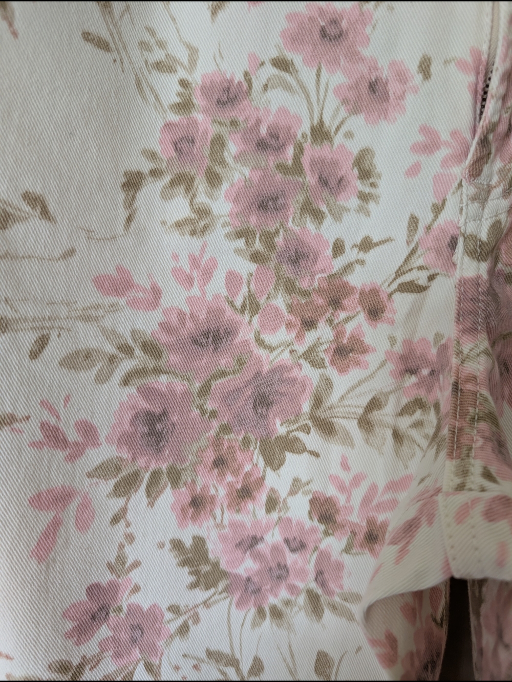 NWT GAP Barrel Jeans with Pink Floral Print 10/30R - Picture 5 of 9
